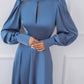 Silk Long Sleeve Maxi Dress