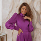 Silk Long Sleeve Maxi Dress