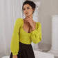 Sweetheart Puff-Sleeve Blouse