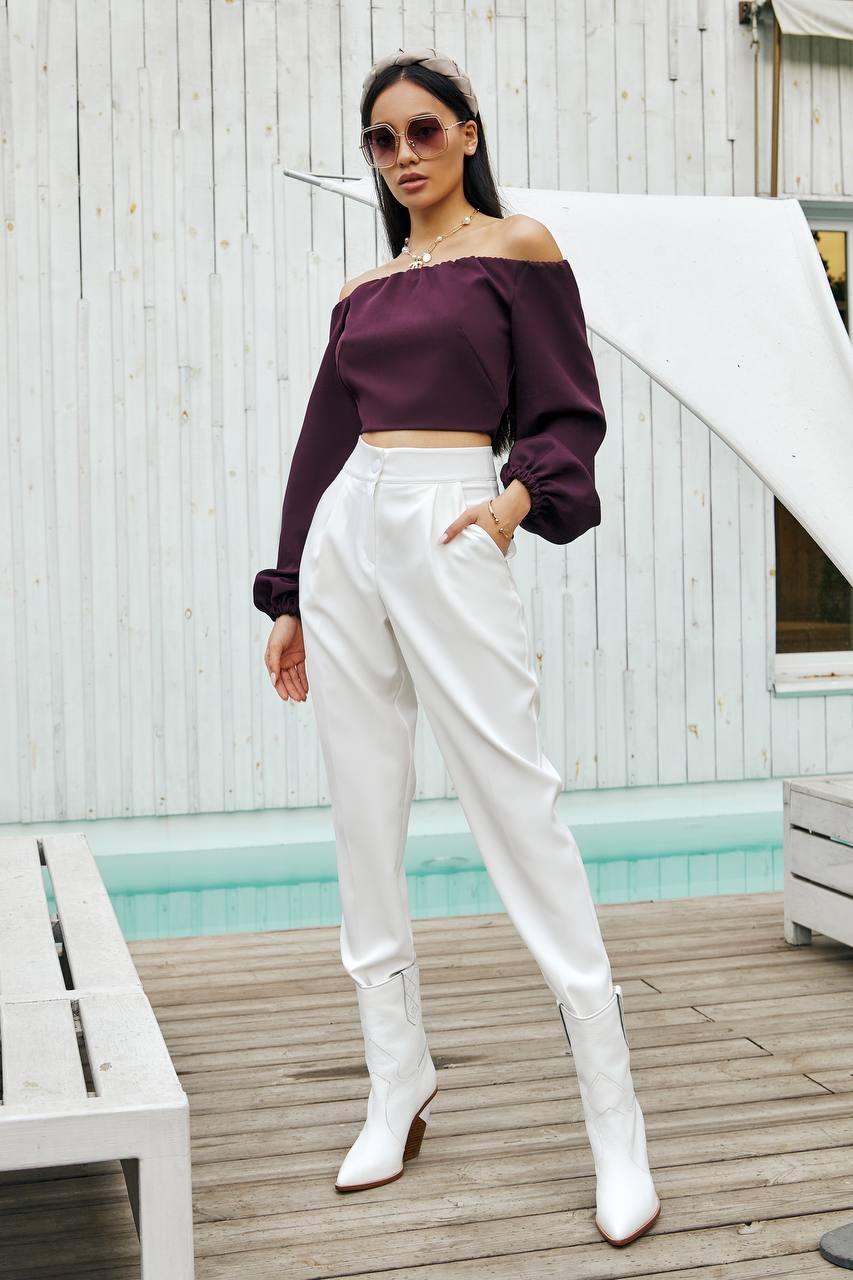 High Waisted Regular Fit Pants