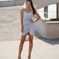 Satin Strapless Mini Dress