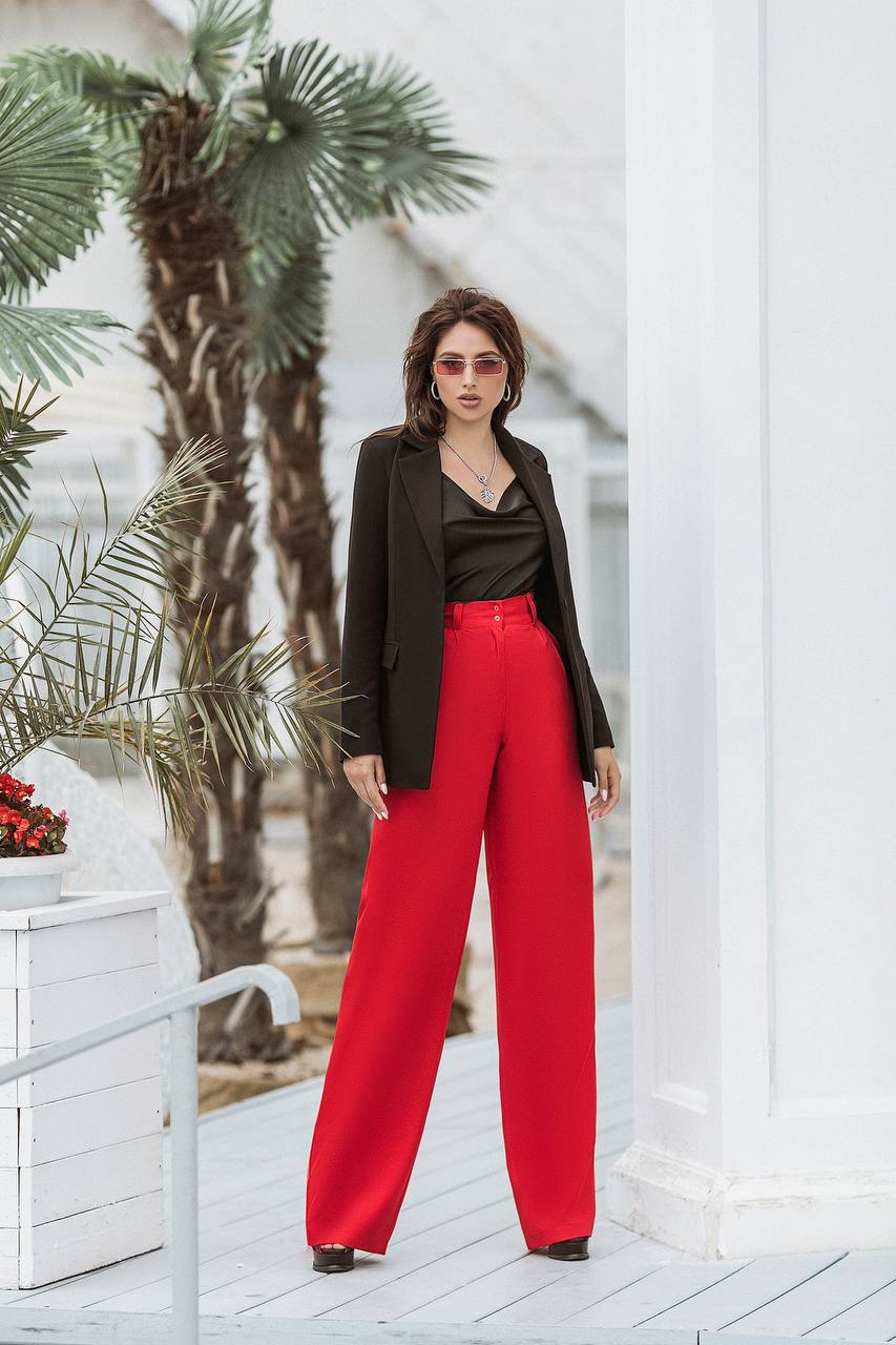 Waist Fitted Palazzo Pants