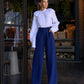 High Waist Fitted Palazzo Pants