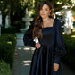 Satin Long Sleeve Mini Dress
