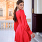 Satin Long Sleeve Mini Dress