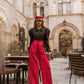 Puff Sleeve Collared Blouse