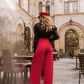 Puff Sleeve Collared Blouse