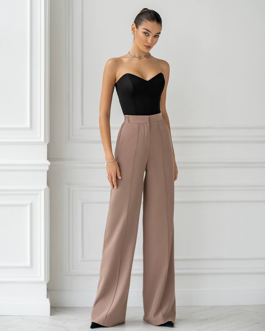 High Waisted Regular Fit Pants