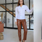 Puff Sleeve Collared Blouse