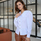 Puff Sleeve Collared Blouse