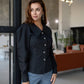 Puff Sleeve Collared Blouse
