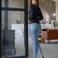 Puff Sleeve Collared Blouse