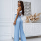 Palazzo High Rise Pants with Belt