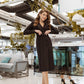 Belted Double Breasted Blazer Dress