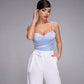 Satin Strappy Sweetheart Top