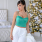 Satin Strappy Sweetheart Top