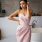 Satin Strapless Mini Dress