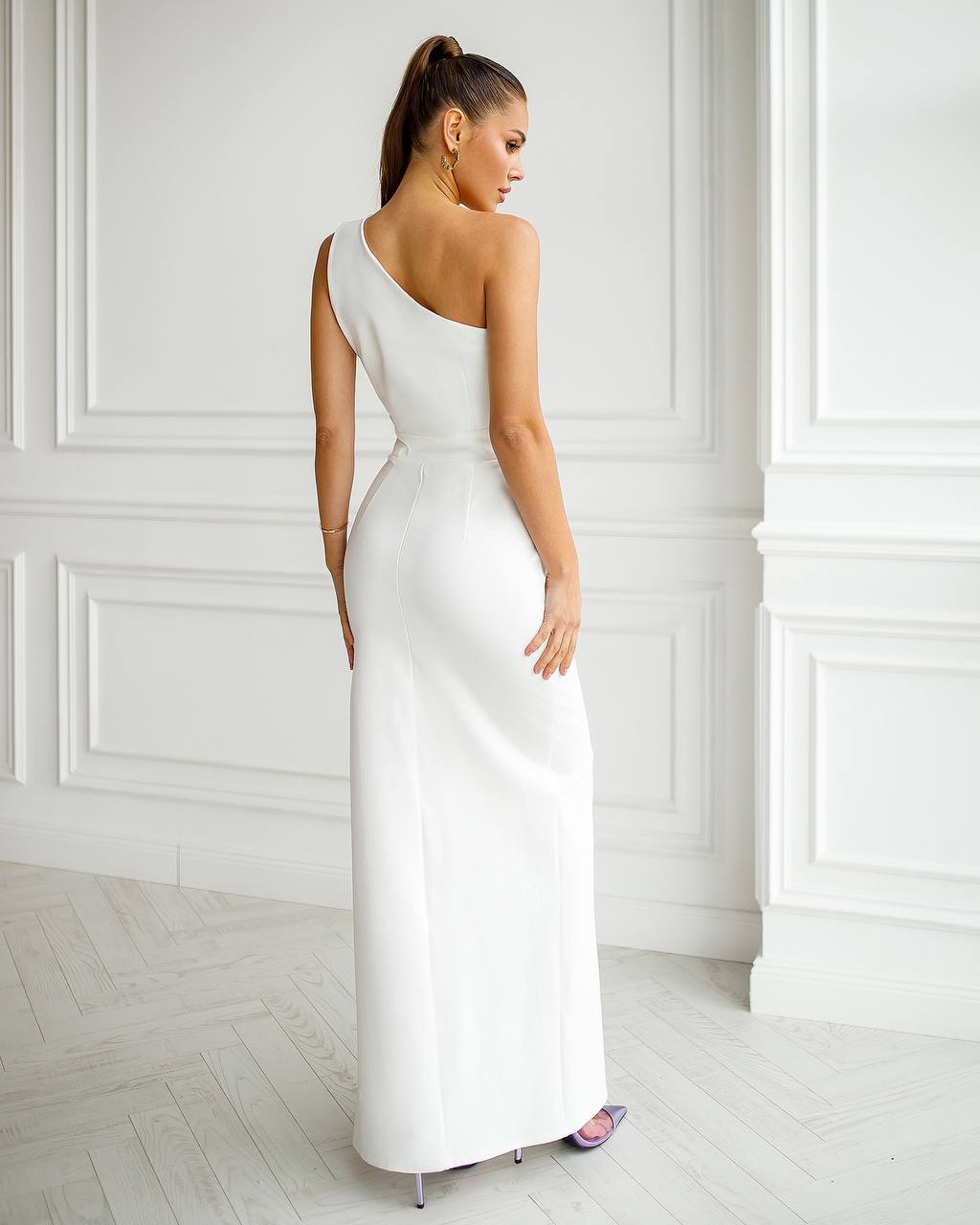 One-Shoulder Cut-Out Maxi Dress