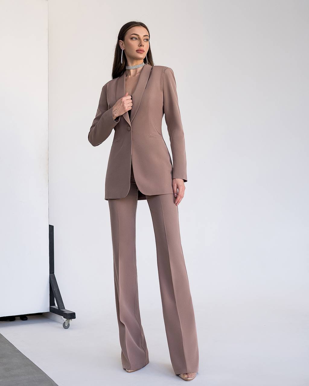 Classic 2-Piece Suit With Flared Trousers