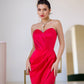 Satin Strapless Mini Dress
