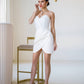 Satin Strapless Mini Dress