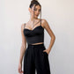 Satin Strappy Sweetheart Top