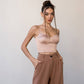 Satin Strappy Sweetheart Top