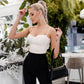 Satin Strappy Sweetheart Top