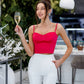 Satin Strappy Sweetheart Top