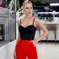 Satin Strappy Sweetheart Top