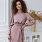 Silk Thigh-Slit Mini Dress