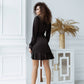 Silk Thigh-Slit Mini Dress