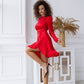 Silk Thigh-Slit Mini Dress