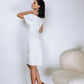 Off-the-shoulder Midi Dress