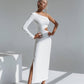 One-Shoulder Cut-Out Midi Dress