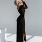One-Shoulder Cut-Out Midi Dress