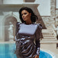 Puff Sleeve Wrap Dress