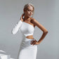 One-Shoulder Cut-Out Midi Dress