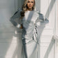 Puff Sleeve Wrap Dress