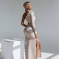 One-Shoulder Cut-Out Midi Dress