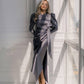 Puff Sleeve Wrap Dress