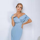 Off-the-shoulder Midi Dress