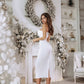 Satin V-neck Cocktail Midi Dress