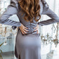 Puff Sleeve Wrap Dress