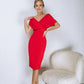 Off-the-shoulder Midi Dress