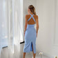 Pencil Backless Midi Dress