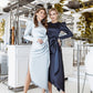 Puff Sleeve Wrap Dress